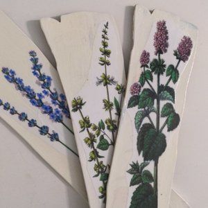 Set of Three Flower Plaques